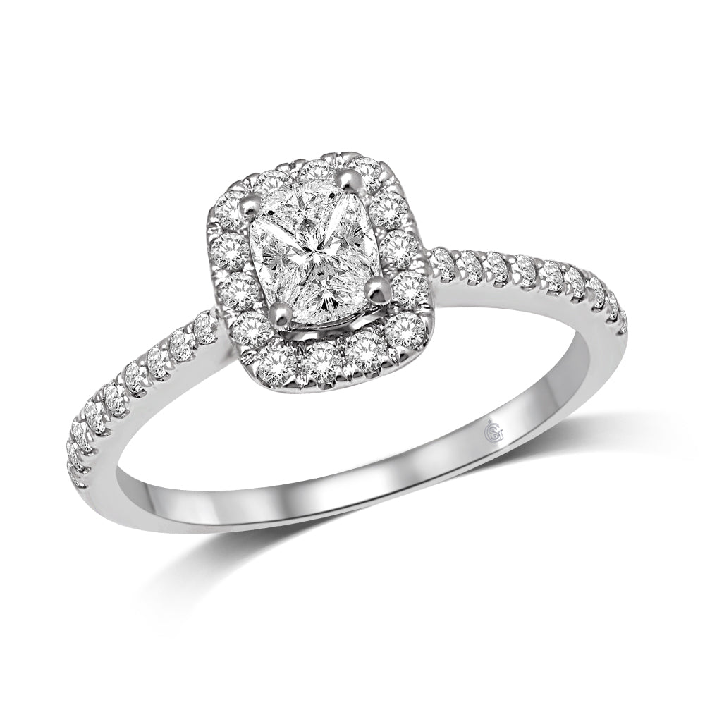 Lovecuts 14K White Gold 5/8 Ct.Tw. Diamond Engagement Ring