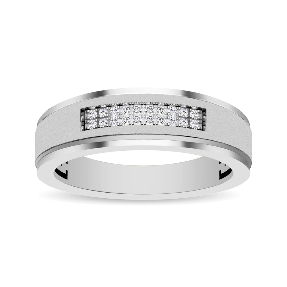 10K White Gold Diamond 1/10 Ct.tw Men�s Ring