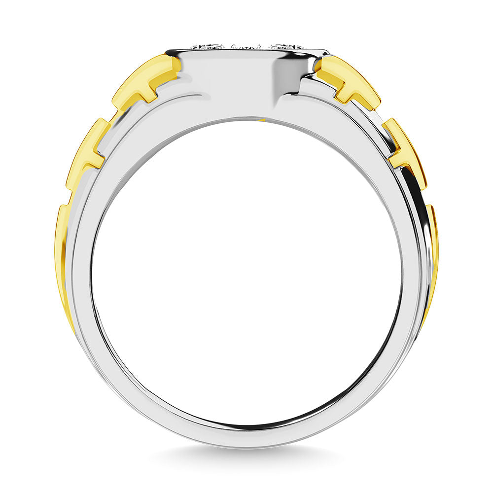 Diamond 1 Ct.Tw. Men�s Fashion Ring Ring in 14K Two Tone Gold