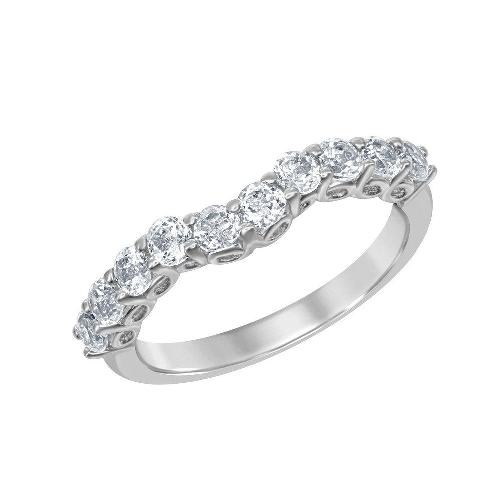 Sterling Silver 3.95 cttw White Topaz Wedding and Engagment Bridal Ring