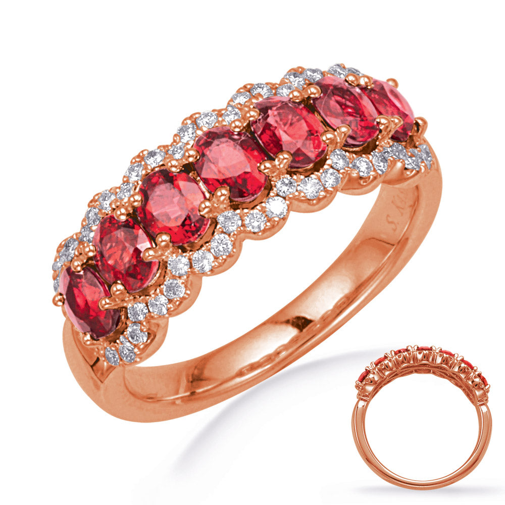 Rose Gold Ruby & Diamond Ring