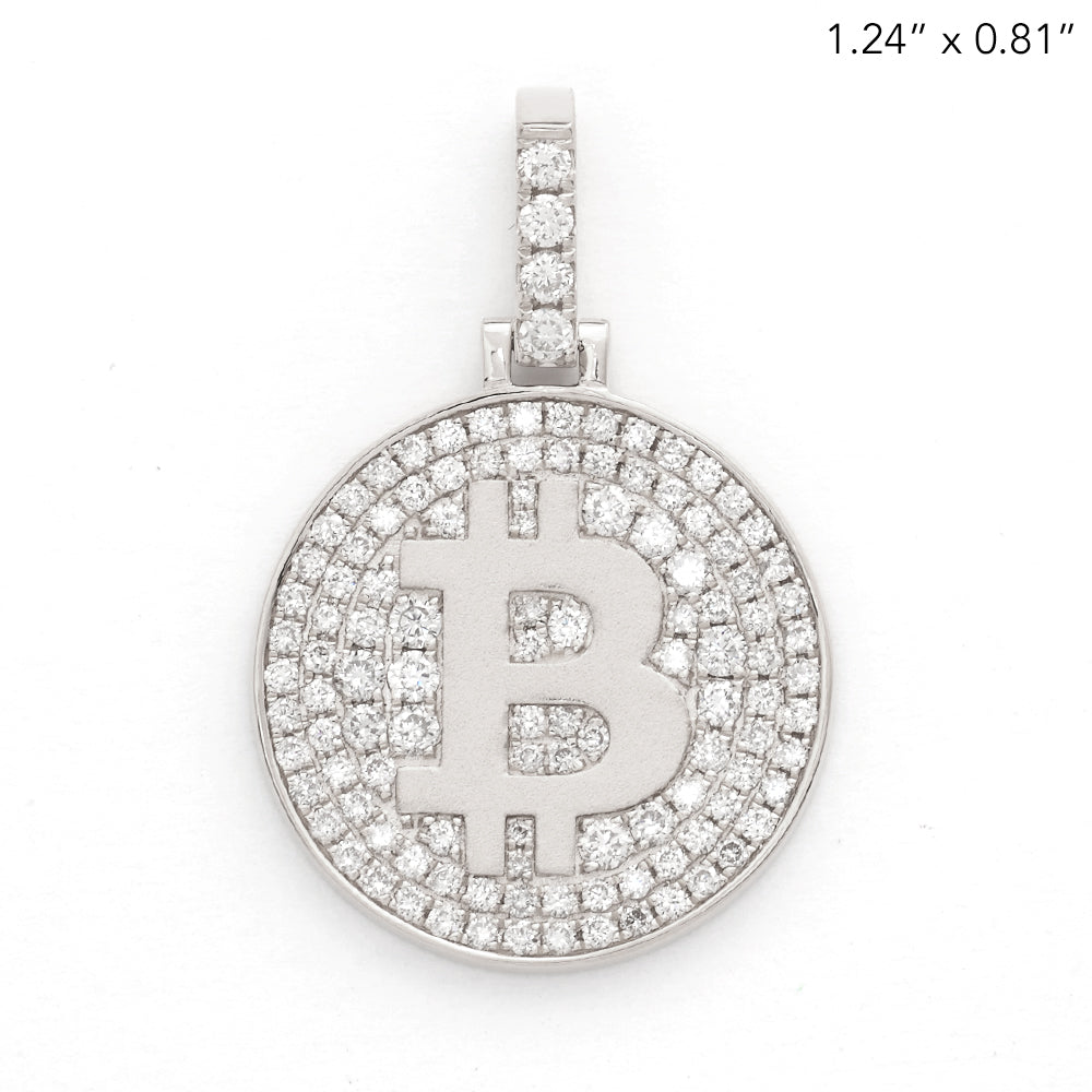 14KW 1.15CTW DIAMOND BITCOIN MEDALLION – 7VenSeasJewelry