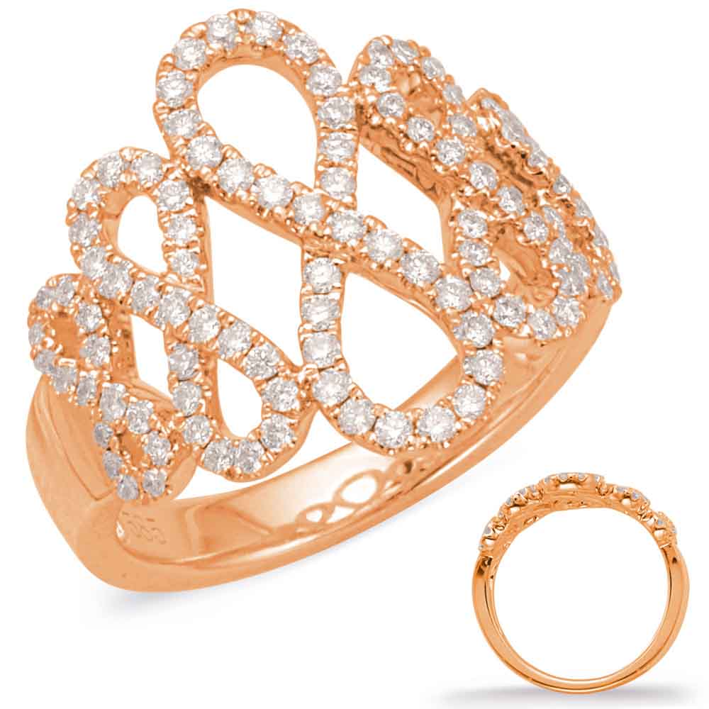 Rose Gold Diamond Fashion Ring