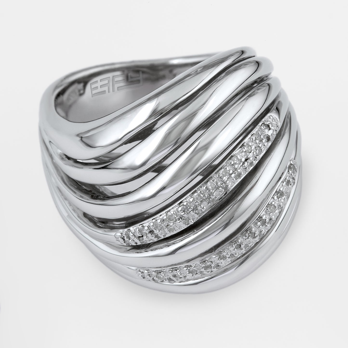 Effy 925 Sterling Silver Diamond Ring