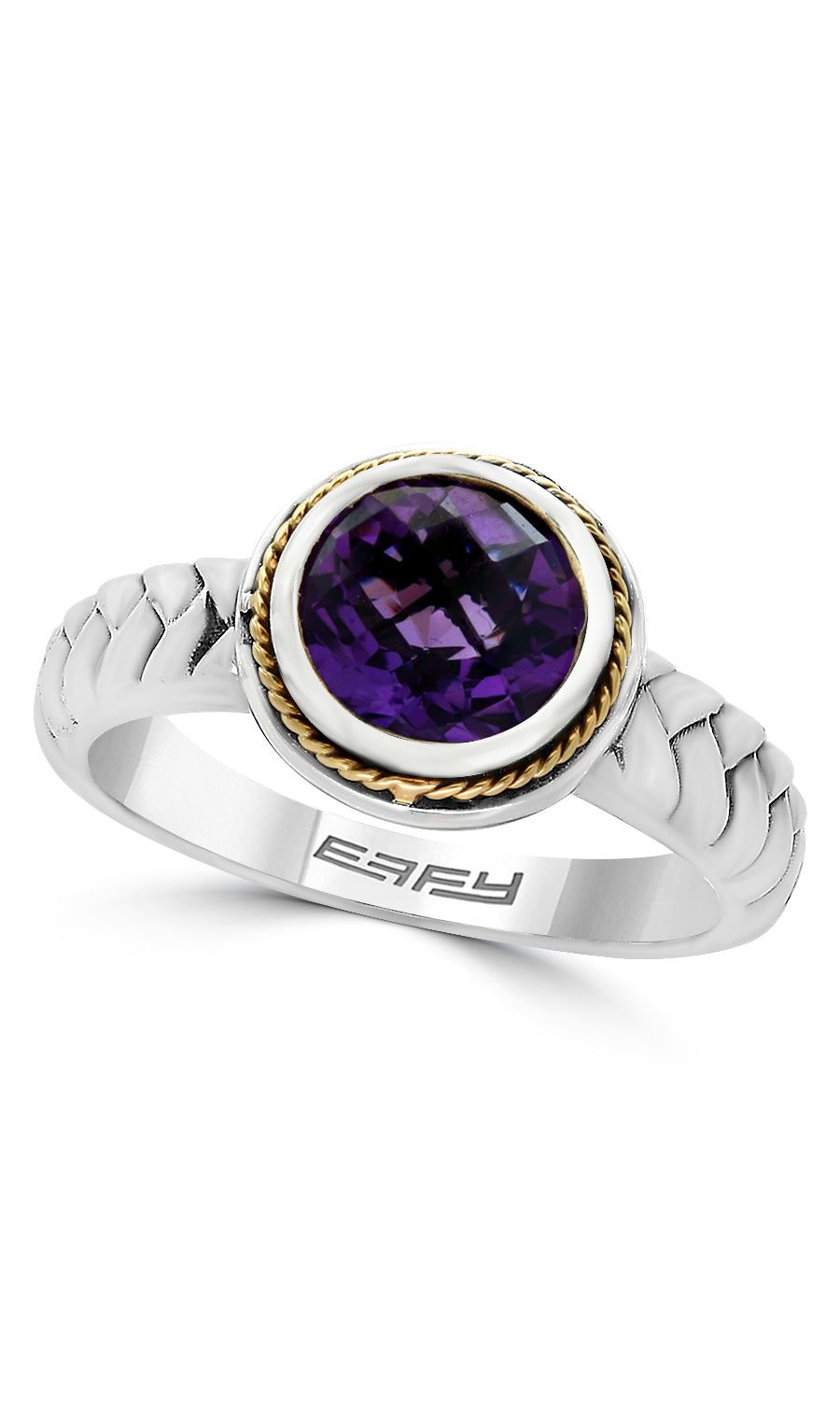 Effy 925 18K Yellow Gold/Silver Amethyst Ring