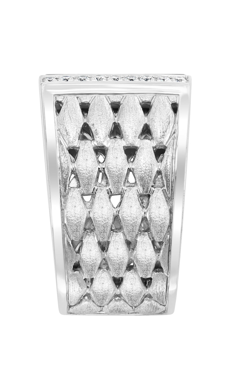 Effy 925 Sterling Silver Diamond and Onyx Ring