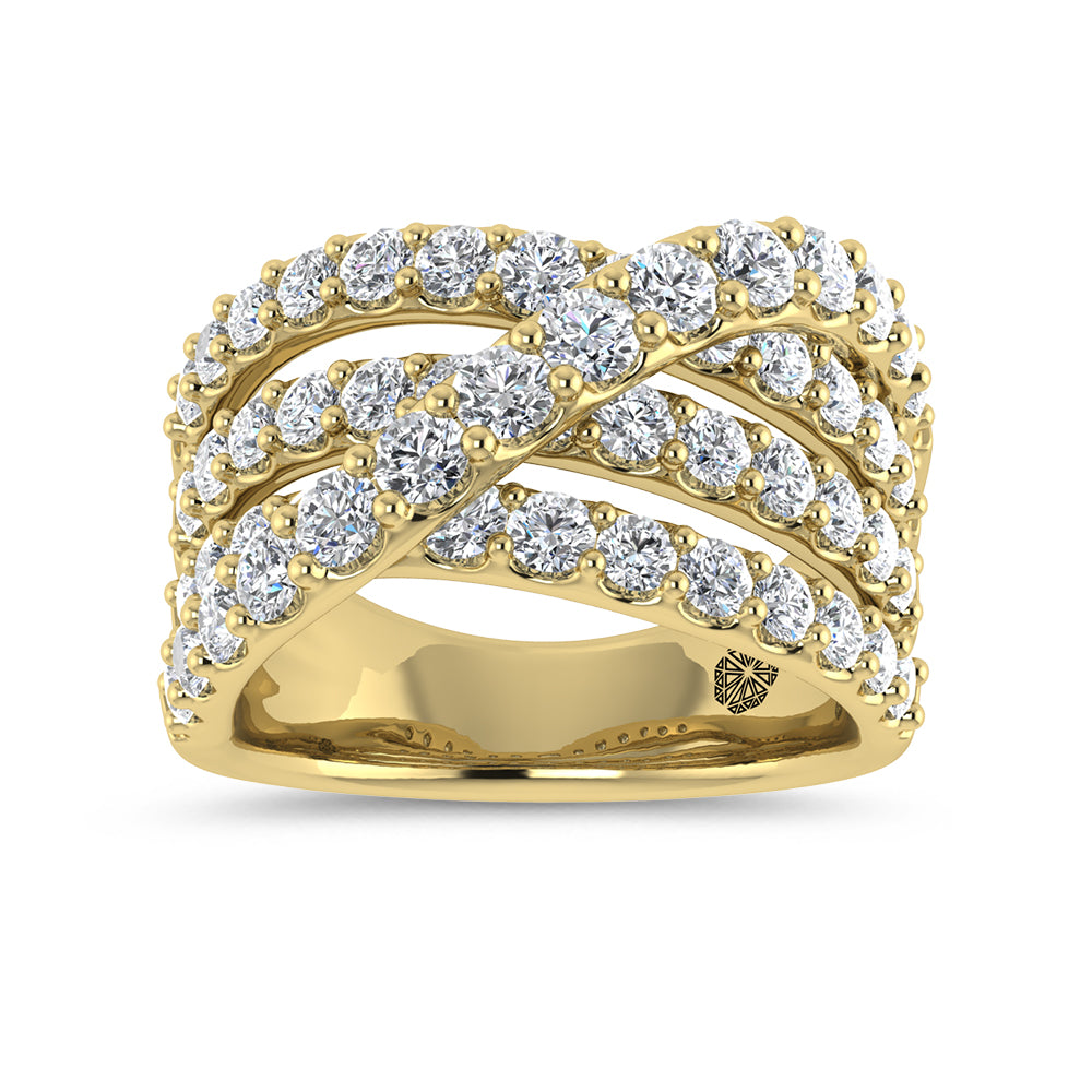 14K Yellow Gold 2 1/2 Ct.Tw. Labgrown Diamond Fashion Band
