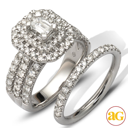 14KW 2.25CTW BAGUETTE DIAMOND BRIDAL SET - DOUBLE