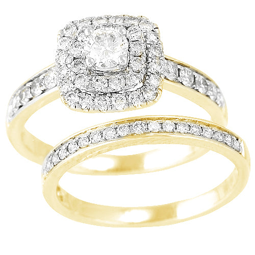 14KY 1.00CTW DIAMOND BRIDAL SET