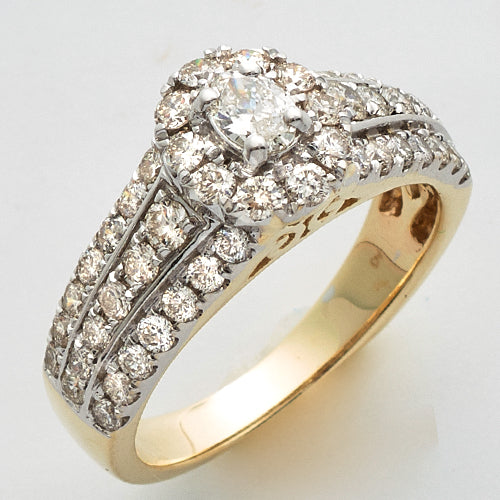 14KY 1.45CTW DIAMOND OVAL SHAPE BRIDAL