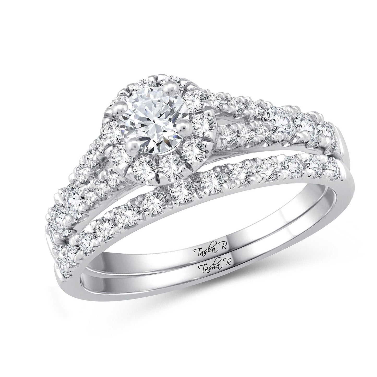 PLATINUM 1.00CT Diamond BRIDAL RING