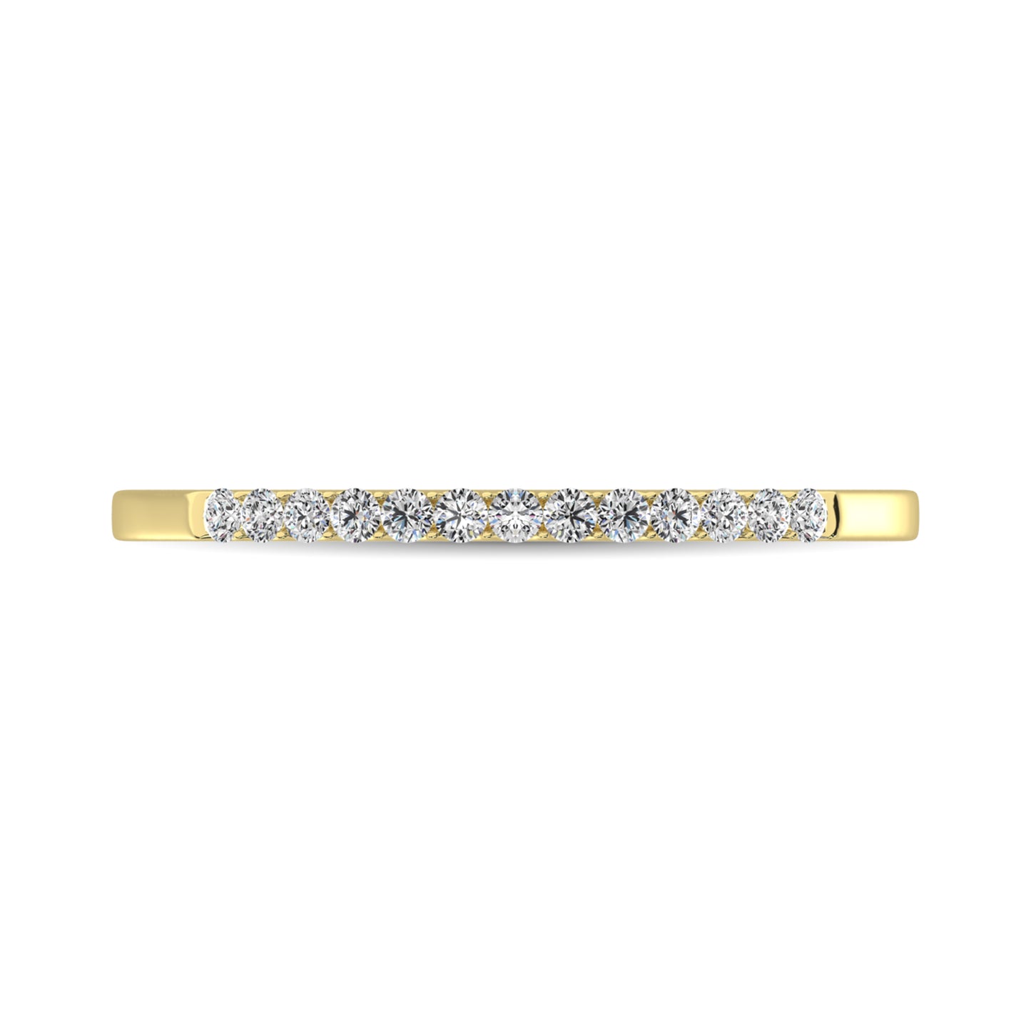 14K Yellow Gold 1/6 Ct.Tw. Diamond Ladies Machine Band