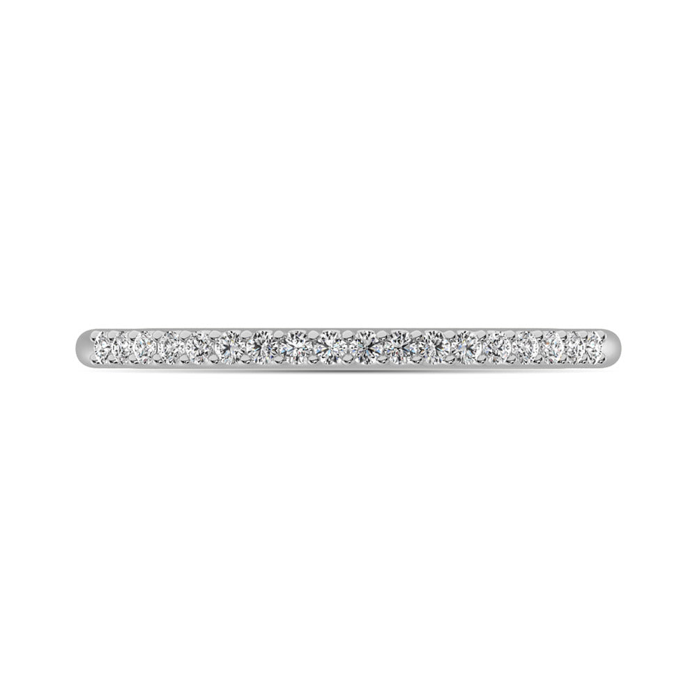 14K White Gold 1/10 ctw Diamond Wedding Band