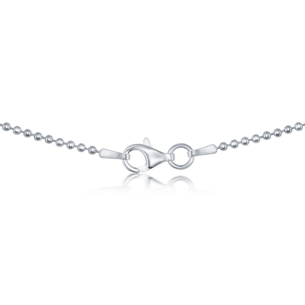 Sterling Silver 1.6mm Bead Chain - Silver Plated
