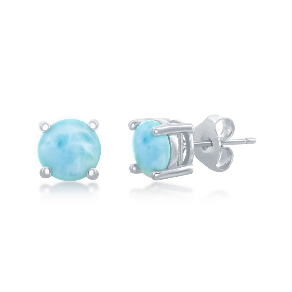 Larimar Stud Earrings