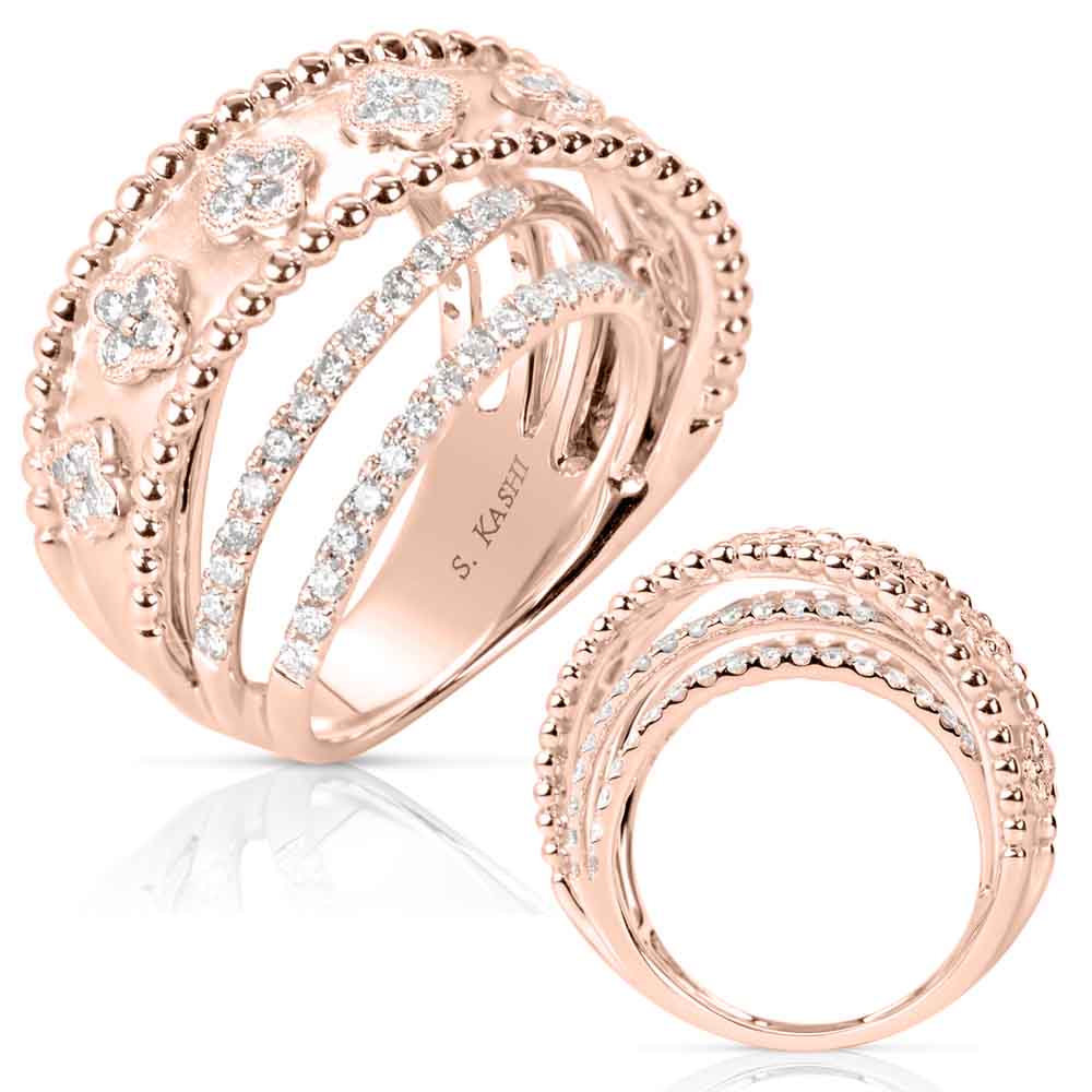 Rose Gold Diamond Fashion Ring