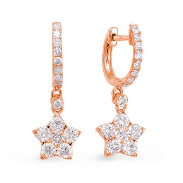 Rose Gold Diamond Earring