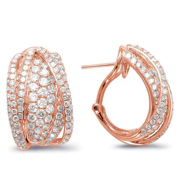 Rose Gold Diamond Earring