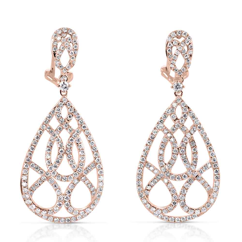 Rose Gold Diamond Earring