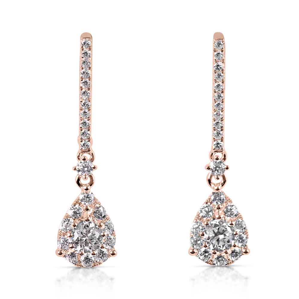 Rose Gold Diamond Earring