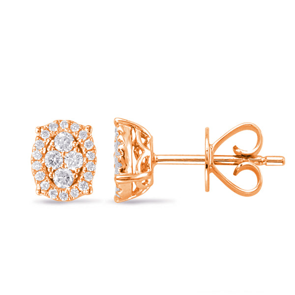 Rose Gold Diamond Earring