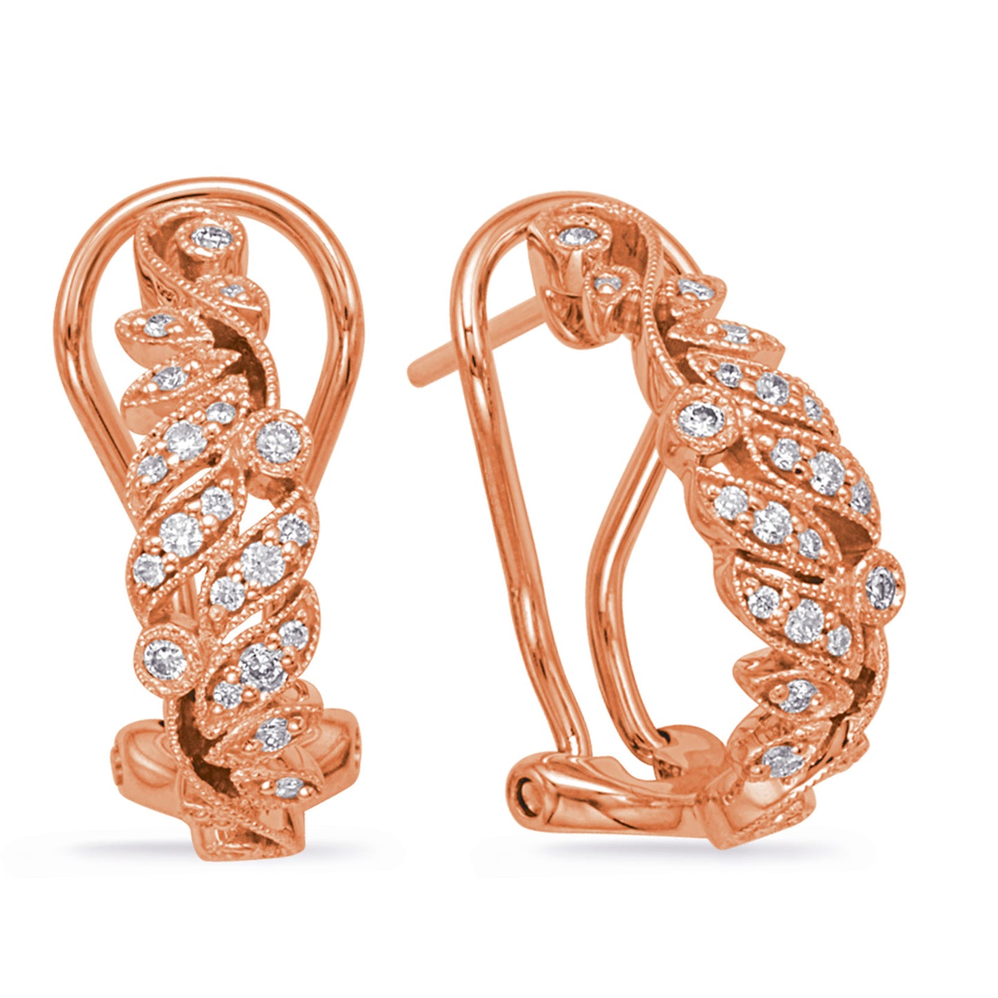 Rose Gold Diamond Earring