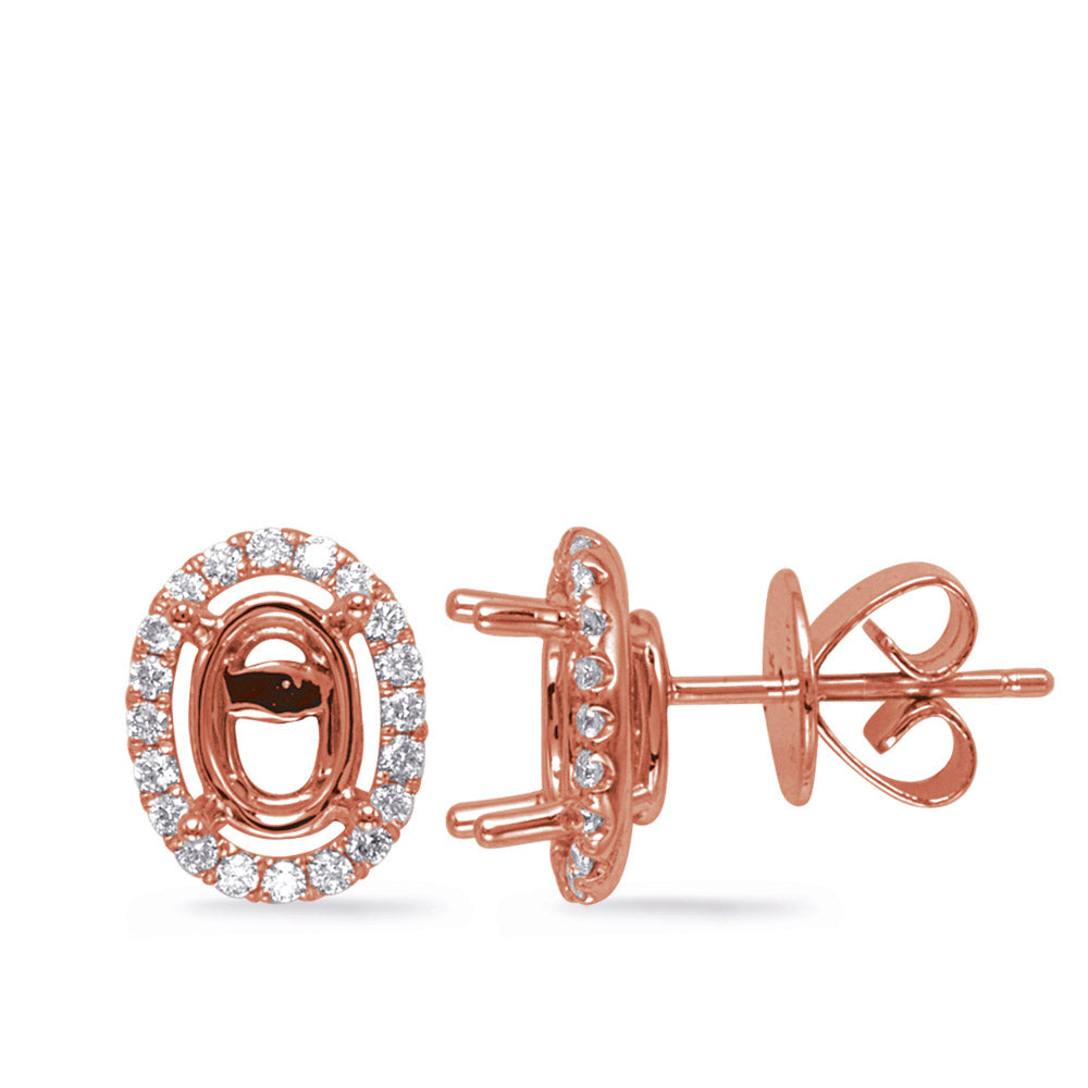 Rose Gold Diamond Earring