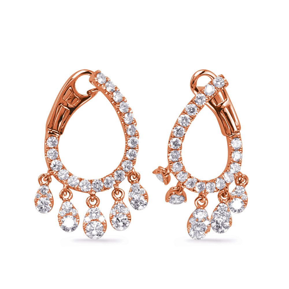 Rose Gold Diamond Earring