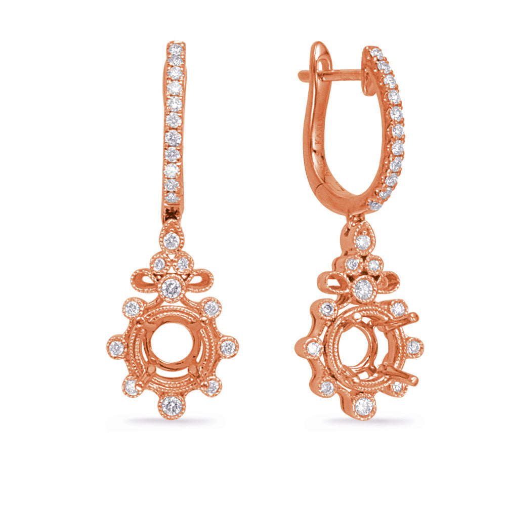 Rose Gold Diamond Earring 1/3ct