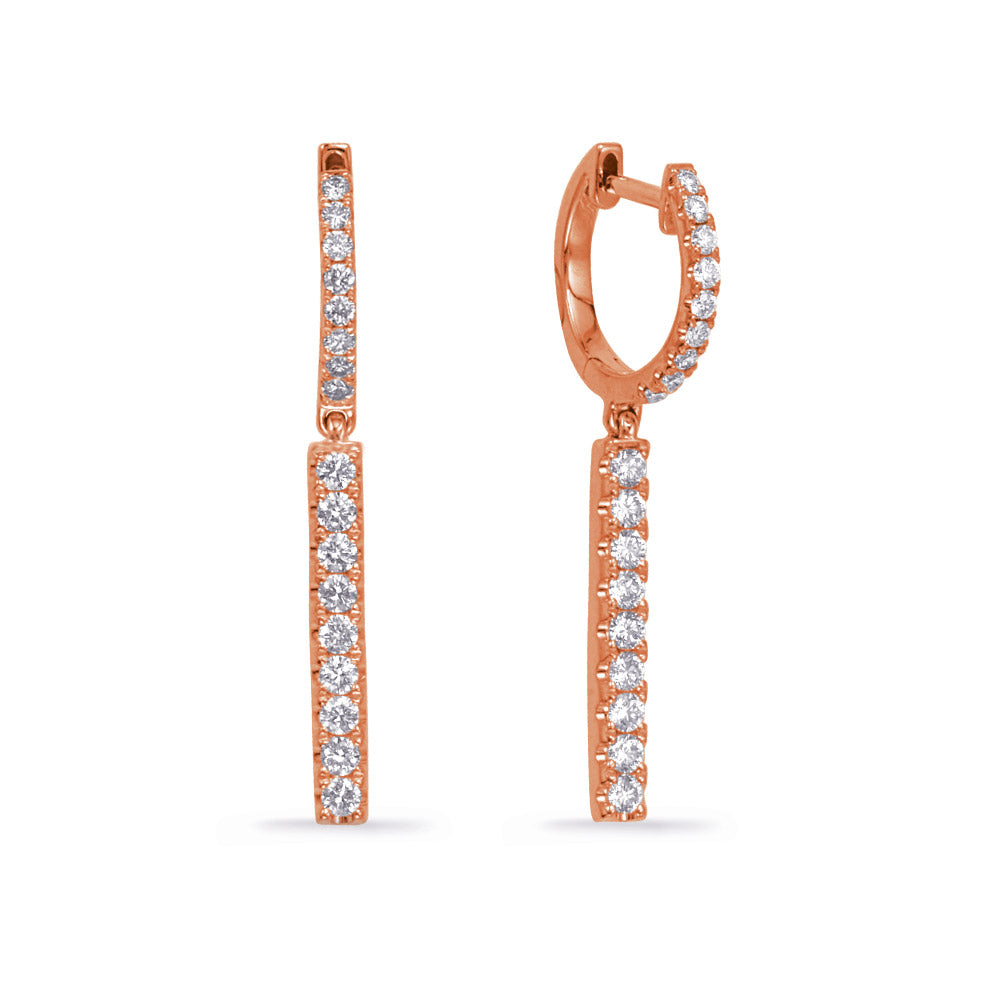 Rose Gold Diamond Earring