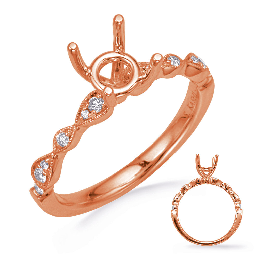 Rose Gold Diamond Engagement Ring