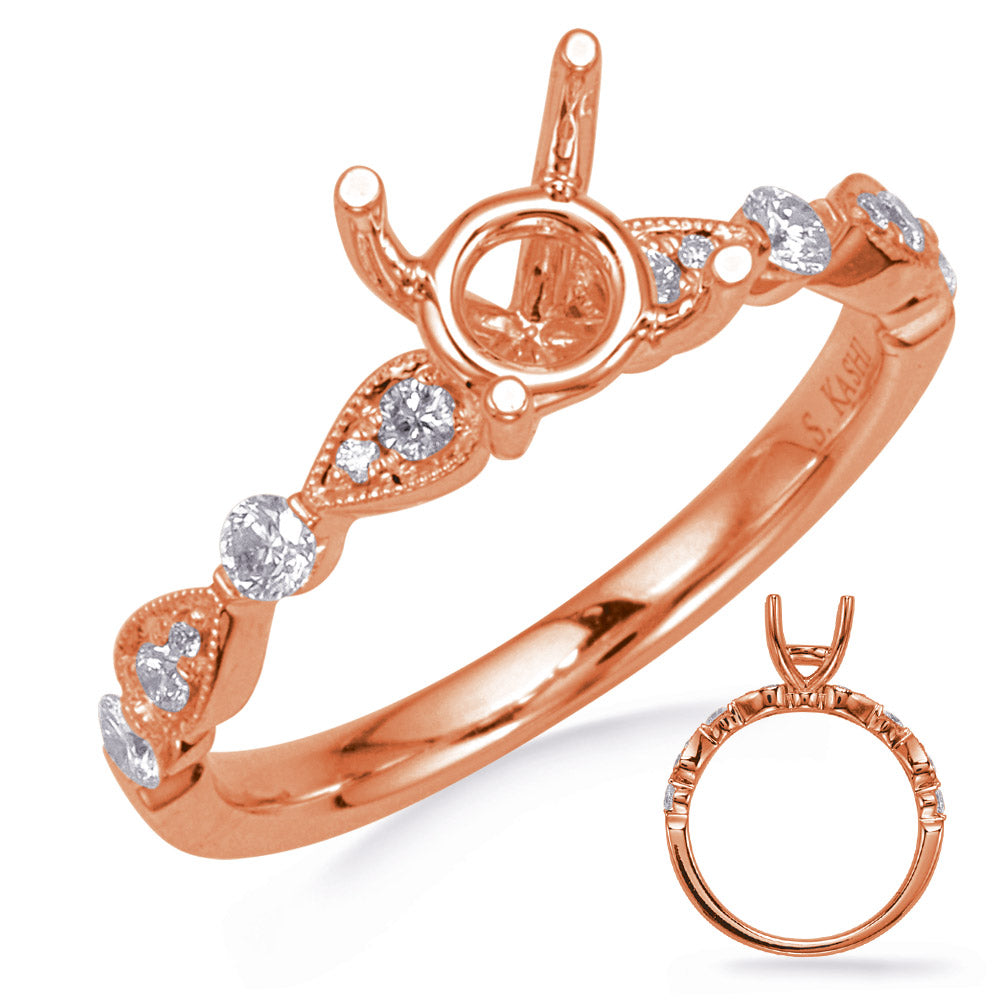 Rose Gold Diamond Engagement Ring