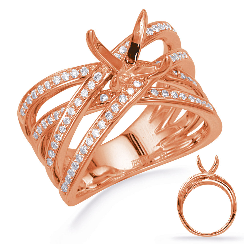 Rose Gold Diamond Engagement Ring