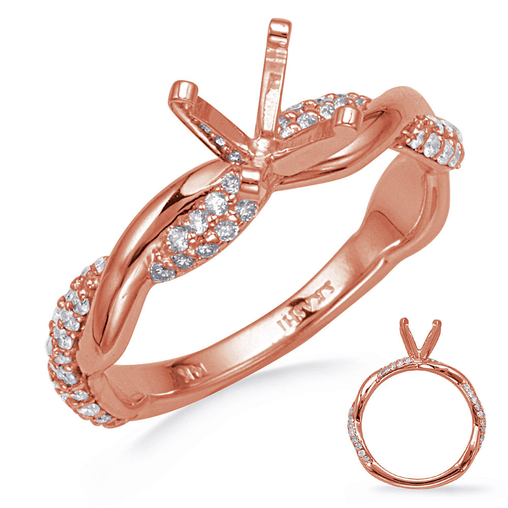 Rose Gold Diamond Engagement Ring