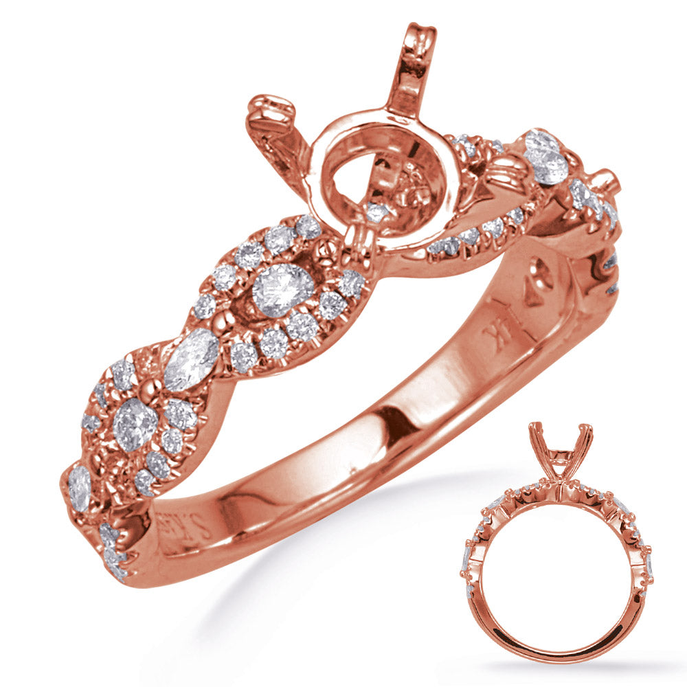 Rose Gold Diamond Engagement Ring