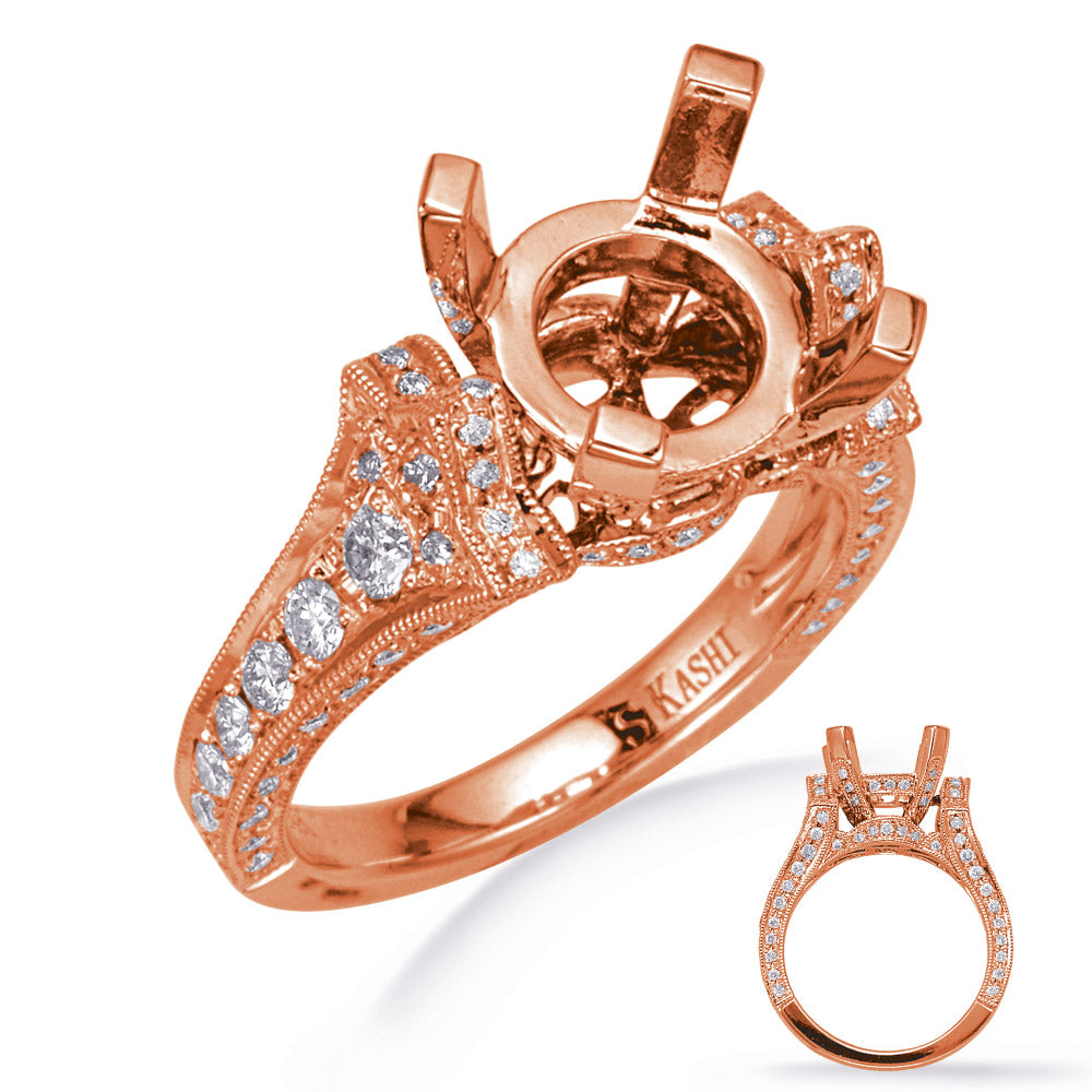 Rose Gold Diamond Engagement Ring