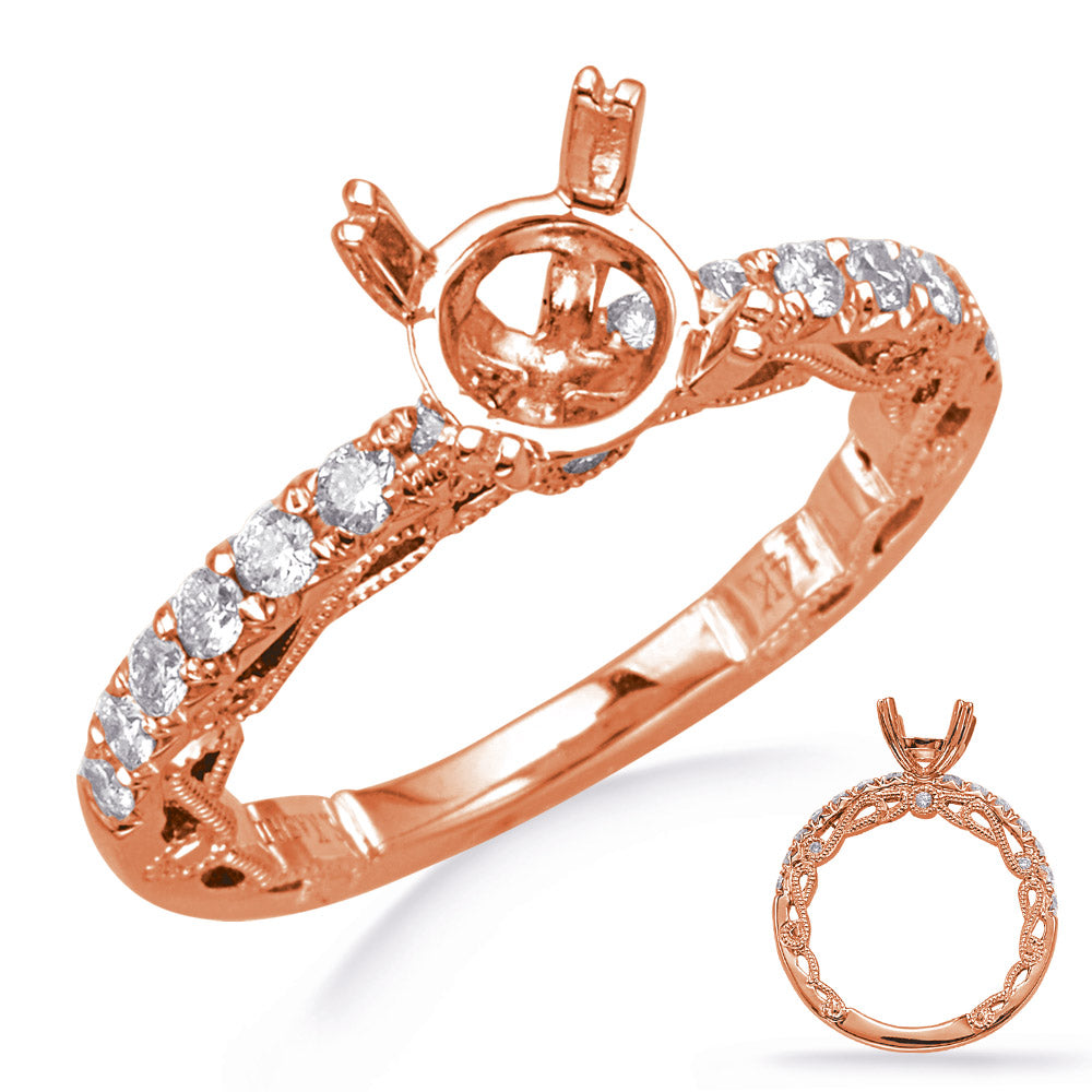 Rose Gold Diamond Engagement RIng