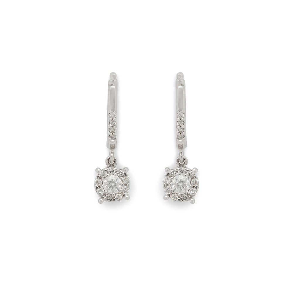 Effy 14K White Gold Diamond Earrings