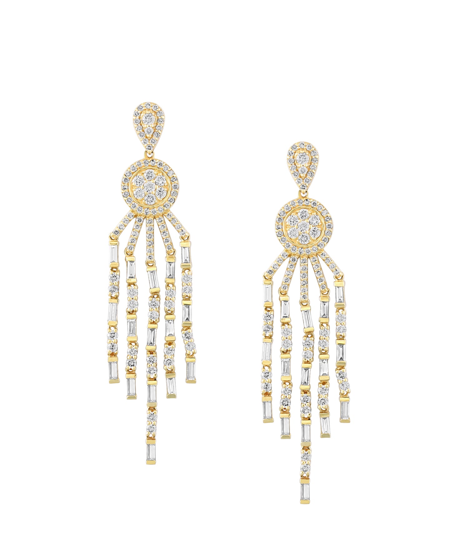 Effy 14K Yellow Gold Diamond Earrings