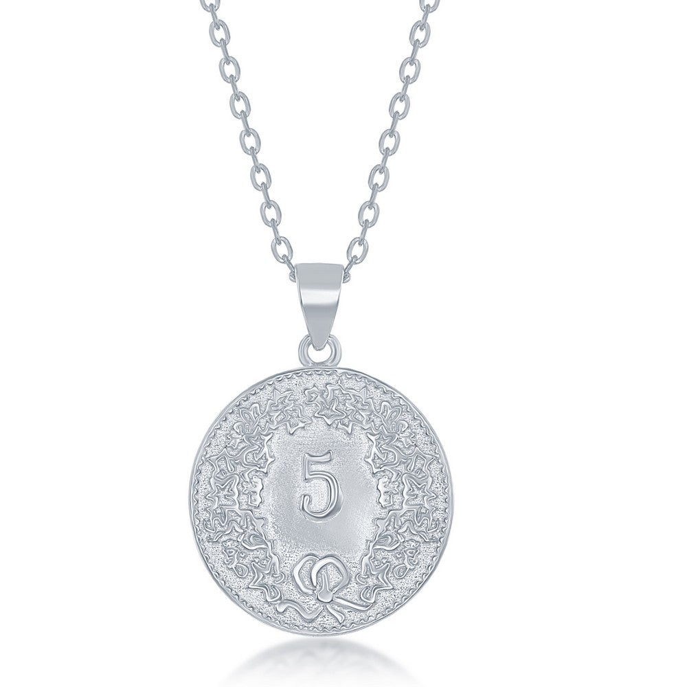 Sterling Silver Confoederatio Helvetica Coin-Style Necklace