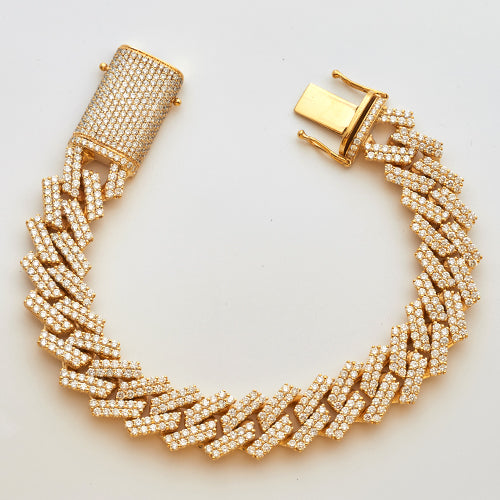 10KY 15.98CTW DIAMOND SQUARE LINK MIAMI CUBAN