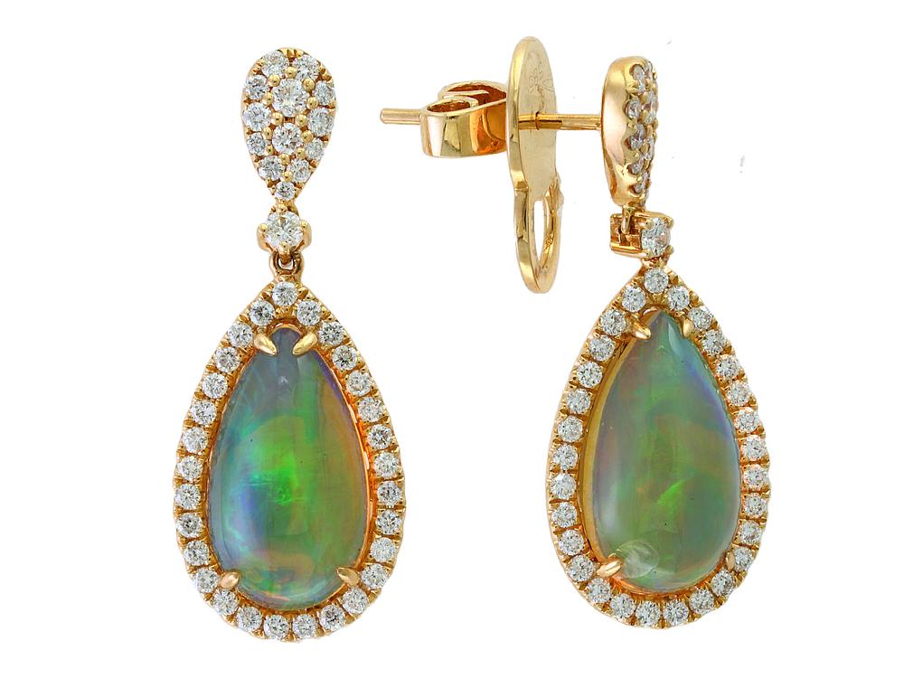 EFFY 14K YELLOW GOLD ,OPAL EARRINGS