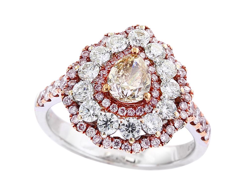 18k RG Pink-White Diamond Ring NK28687PK-18WR