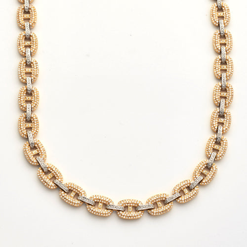 10KY+W 19.25CTW DIAMOND GUCCI LINK NECKLACE