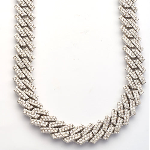 10KW 48.42CTW DIAMOND SQUARE LINK MIAMI CUBAN