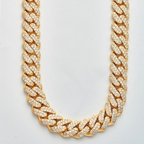 10KY 21.07CTW DIAMOND MIAMI CUBAN CHAIN