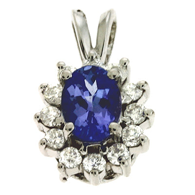 Tanzanite./diamond Pendant