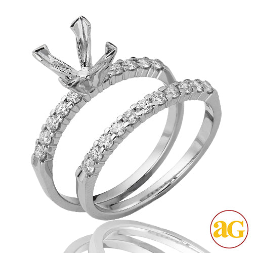 14KW 0.50CTW DIAMOND SEMI-MOUNT BRIDAL SET