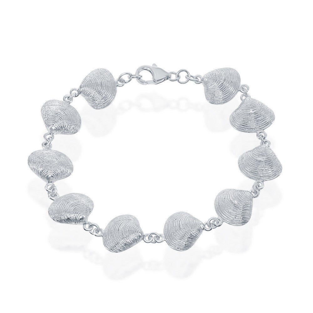 Sterling Silver Oyster Linked Bracelet
