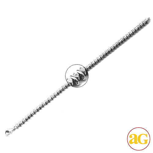 SS 0.10CTW ILLUSION SET DIAMOND TENNIS BRACELET